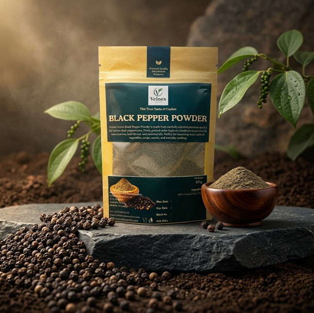Premium Ceylon Black Pepper Powder | 100% Pure Sri Lankan Pepper