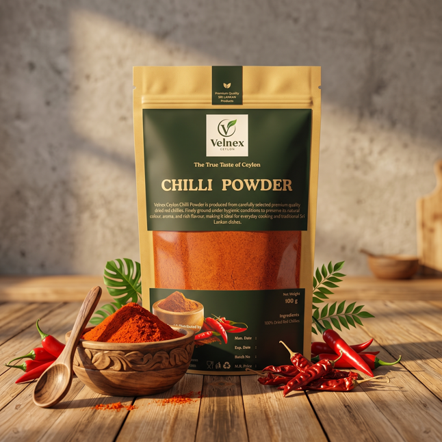Premium Ceylon Chilli Powder | 100% Pure Sri Lankan Red Chilli