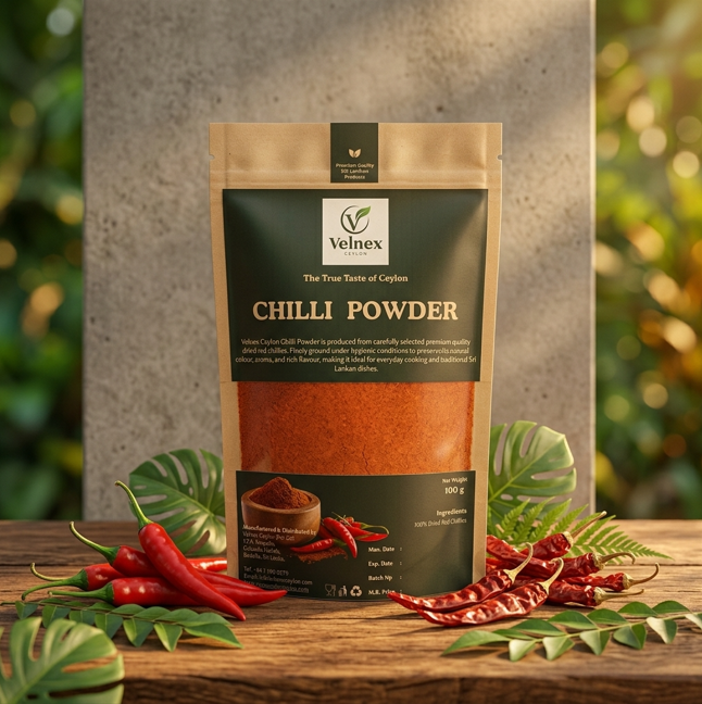 Premium Ceylon Chilli Powder | 100% Pure Sri Lankan Red Chilli