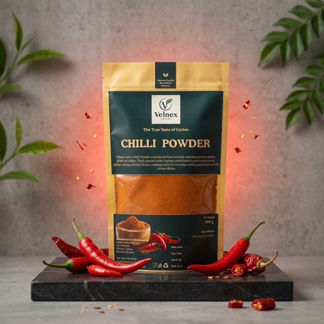 Premium Ceylon Chilli Powder | 100% Pure Sri Lankan Red Chilli