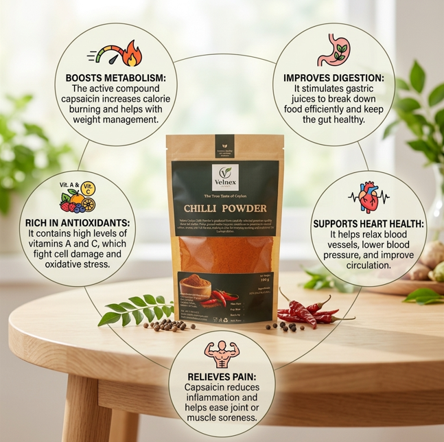 Premium Ceylon Chilli Powder | 100% Pure Sri Lankan Red Chilli
