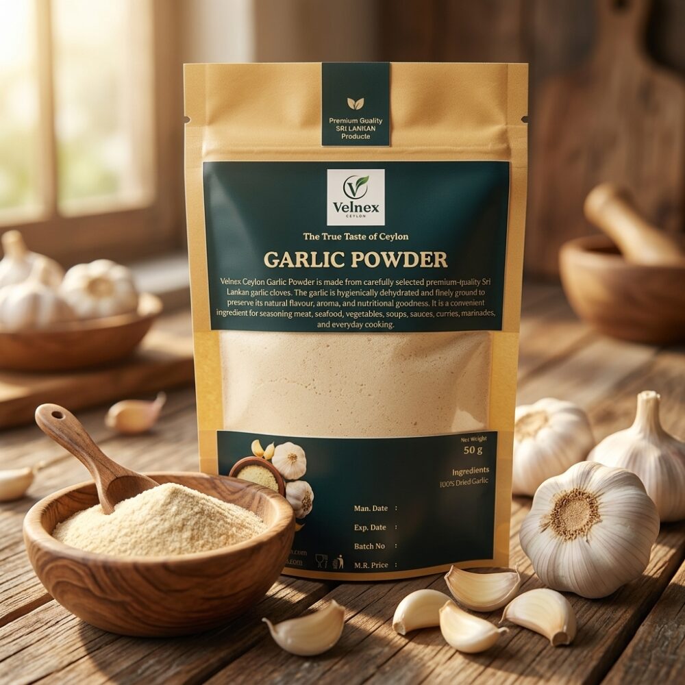 Premium Ceylon Garlic Powder| 100% Pure Sri Lankan Garlic