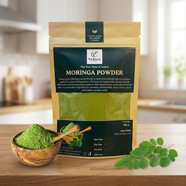 Premium Ceylon Moringa Leaves Powder | 100% Pure Sri Lankan Moringa Leaves